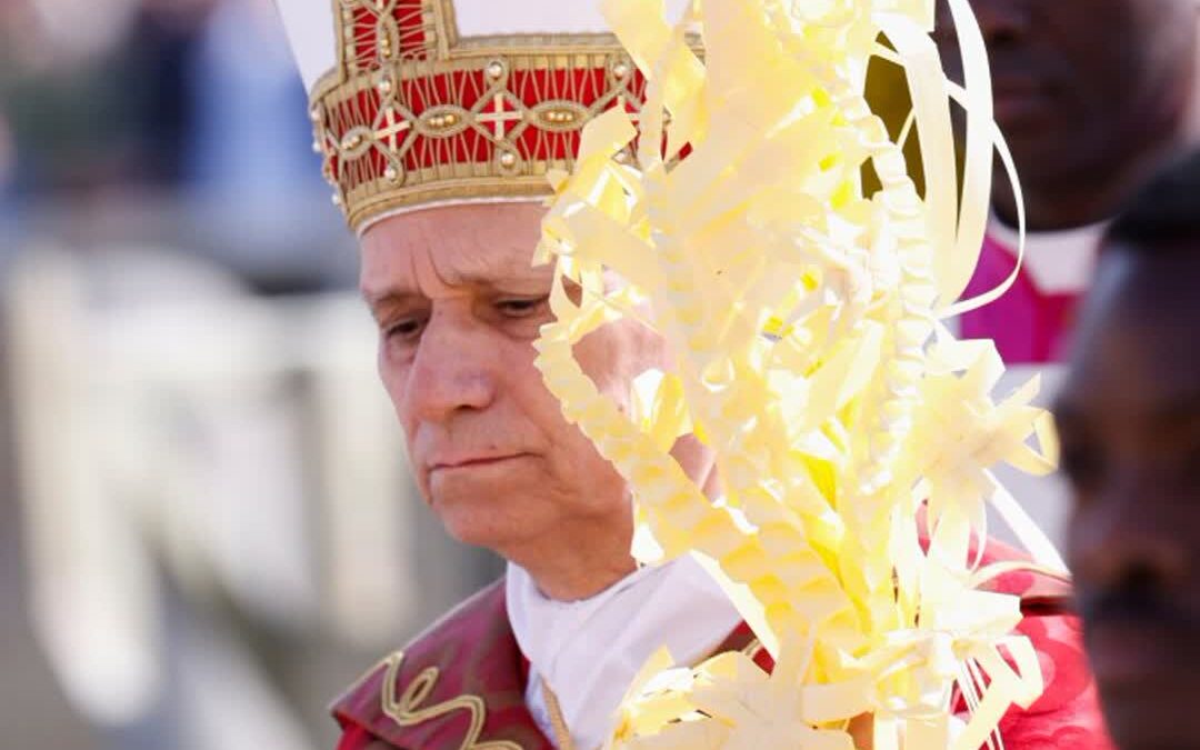 Pope Leo XIV rejects claims that God justifies war in Palm Sunday Mass message